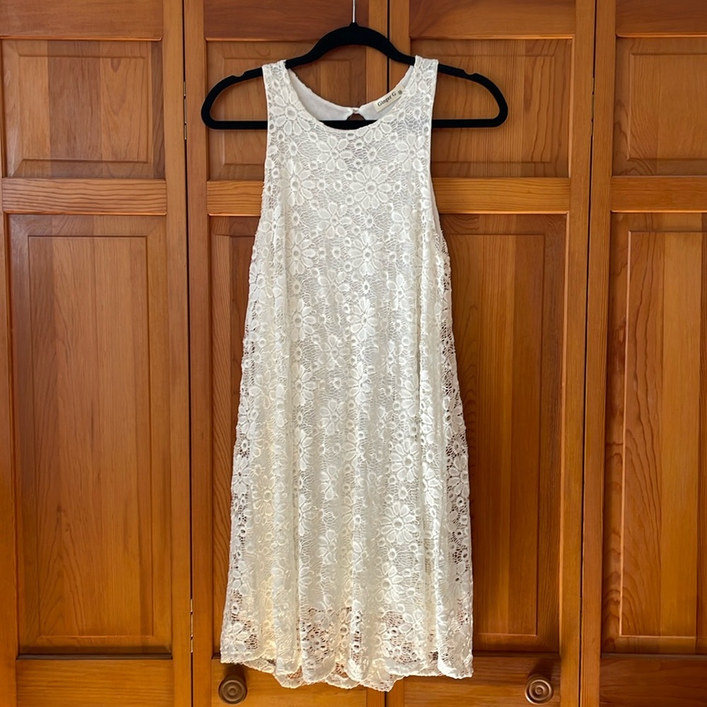 White Lace Dress by Ginger G